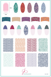 French Textile - Collection 2 (CjS-228) Steel Nail Art Stamping Plate