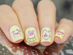 Piggy Christmas (CjS C-50)  - Clear Jelly Stamping Plate
