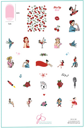 Pin-Up (CjSLC-85) - Clear Jelly Stamping Plate