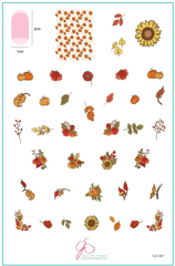 Harvest Bouquet (CjS-267) -  CJS Stamping Plate