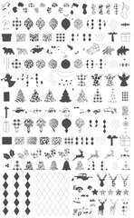 Patterned Holidays 2.0 (CjSC-74) - Clear Jelly Stamping Plate