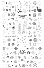 Swirling On Ice (CjSC-70) - Clear Jelly Stamping Plate
