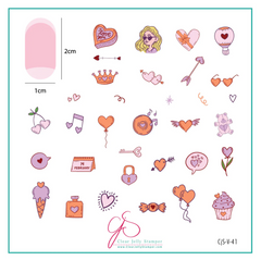 Doodle with Love (CjSV-41) - CJS Medium Steel Stamping Plate