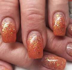 Apricot Aurora Glitter Gel - Options UV/LED - LuvNailz