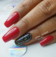 Aurora Onyx Black Glitter Gel - Options UV/LED