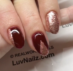 Rose Gold Leaf Glitz Glitter Gel - Akzentz Gel Play UV/LED