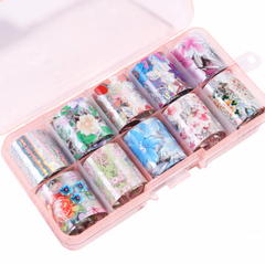 Summer Floral Foil Set of 10 in Case