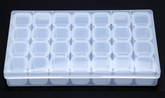 Empty Plastic Storage Container - 28 Slot