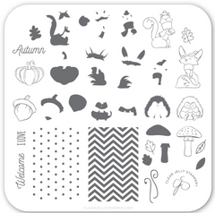 Foxy Fall (CjS-136)- CJS Small Stamping Plate