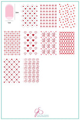 Wallpaper - LOVE! (CjSV-21) -  Clear Jelly Stamping Plate