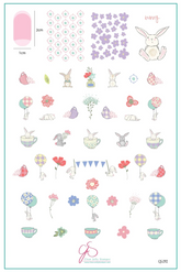 Sweet Spring Bunnies (CjS-292) Steel Nail Art Stamping Plate