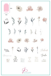 Watercolour Garden (CjS-81)  - Clear Jelly Stamping Plate