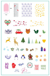 Yule Tide Christmas (CjSC-13) - Clear Jelly Stamping Plate