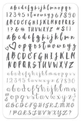 Alphabet Brush (CJS-40) - Clear Jelly Stamping Plate