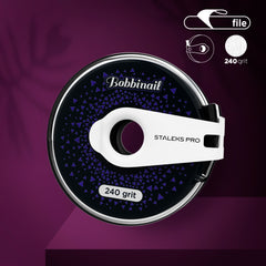 Premium 240 Grit Stick On Nail File Refill Roll in Plastic Case - Up to 80 Files! ATLUX-240