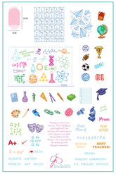 Back to School Scholastic (CjS-42) - Clear Jelly Stamping Plate