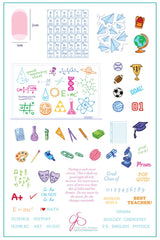 Back to School Scholastic (CjS-42) - Clear Jelly Stamping Plate