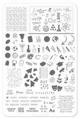 Back to School Scholastic (CjS-42) - Clear Jelly Stamping Plate