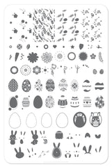 Bunny Kinz (CjSH-11)  - Clear Jelly Stamping Plate