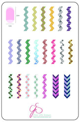 Chantel's Chevrons (CjS LC-36) - Clear Jelly Stamping Plate