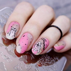 The Nude Series - Sensual (CjS-204) Steel Nail Art Medium Stamping Plate