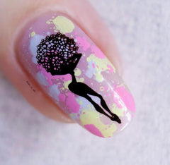 The Nude Series - In the Buff (CjS-205) Steel Nail Art Medium Stamping Plate