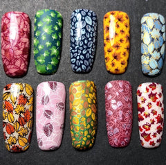 Lovely Layered Leaves (CjS-85) - Clear Jelly Stamping Plate