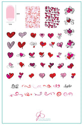 Flirty Flourish (CjS V-11) - Clear Jelly Stamping Plate