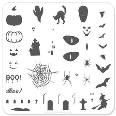 Halloween - Boo! (CjSH-06) - CJS Small Stamping Plate