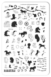 Horsin' Around (CjSLC-40) - Clear Jelly Stamping Plate