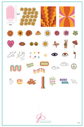 Hippie Revival (CjS 252) - Clear Jelly Stamping Plate