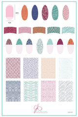 French-Textile - Collection 1 (CjS-227) Steel Nail Art Stamping Plate