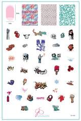 Graffiti (CjS-244) - Clear Jelly Stamping Plate