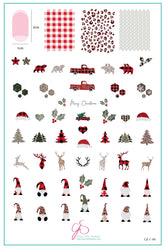 Patterned Holidays (CjS-C60) Steel Nail Art Stamping Plate - Clear Jelly Stamper