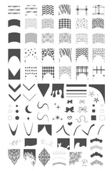 French Mani Mini (CjS-224) - Clear Jelly Stamping Plate