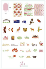 Land Down Under (CjS LC-28)  - Clear Jelly Stamping Plate