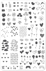 Never Ending LoVe (CjS V-03) - Clear Jelly Stamping Plate