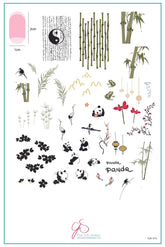 Panda and Friends (CjS-215) - Clear Jelly Stamping Plate