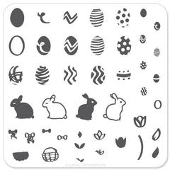 Peter Cottontails Easter Eggs (CjSH-02) - CJS Small Stamping Plate