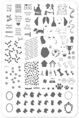 Puppy Love (CjS LC-23 ) - Clear Jelly Stamping Plate