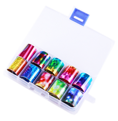 Rainbow and Galaxy Effect Foil Set of 10 in Case