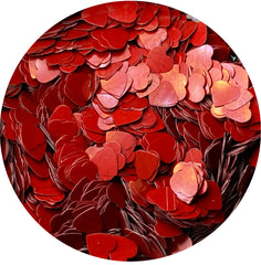 Red Hearts Confetti Glitter