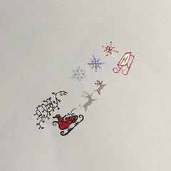 Santa's Sleigh Christmas Plate (CjSC-04) - CJS Small Stamping Plate