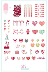 Show the Love (CjS V-05) - Clear Jelly Stamping Plate