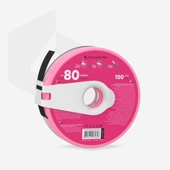 150 Grit Stick On Nail File Refill Roll in Plastic Case - Up to 80 Files! ATC-150w