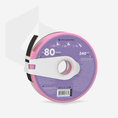 240 Grit SLIDE ON papMam Nail File Refill Roll in Plastic Case - Up to 80 Files! ATC-240