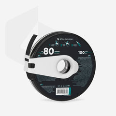 Premium 100 Grit Stick On Nail File Refill Roll in Plastic Case - Up to 80 Files! ATLUX-100