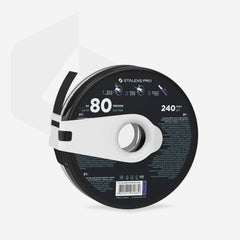 Premium 240 Grit Stick On Nail File Refill Roll in Plastic Case - Up to 80 Files! ATLUX-240