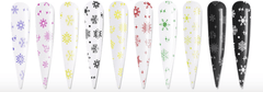 Colorful Rainbow of Snowflakes Christmas Foil