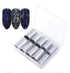 SUPER HOLO Silver Clear Foil Set